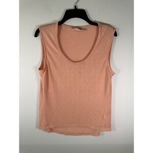 Athleta Tank Top Womens M Peach Modal Blend Scoop Neck Sleeveless Lightweight